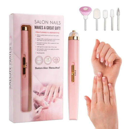 Rechargeable Flawless 5 in 1 Salon Nail Finishing Touch Electric Nail Drill